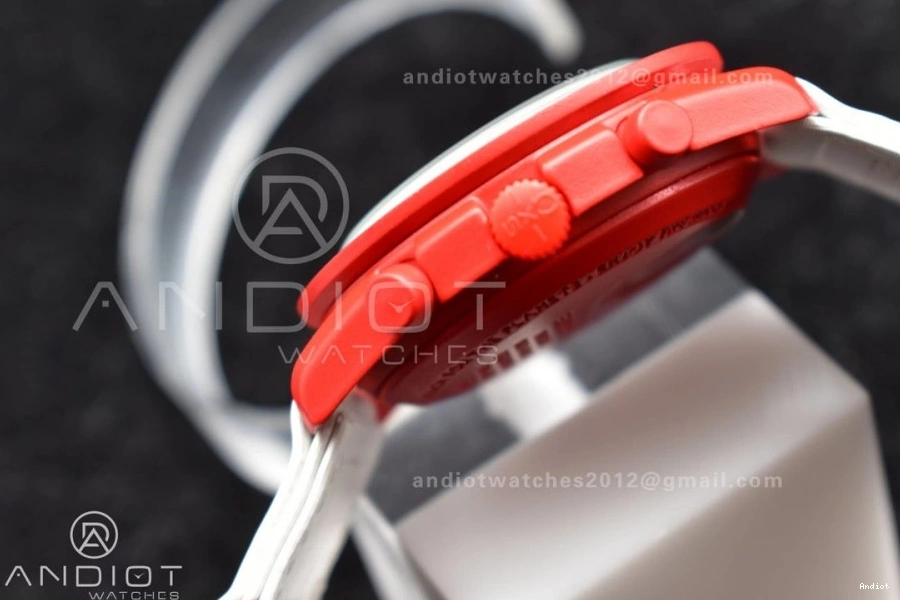 Quartz Strap x Swatch Moonwatch Mission Nylon Mars to Omega Bioceramic on 1229